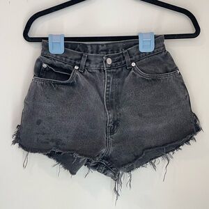 Jordache vintage black cut-off jean shorts